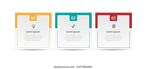  Design template infographic vector element with 3 step or option 