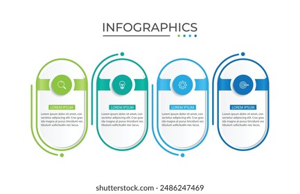 Design template infographic vector element with 4 step