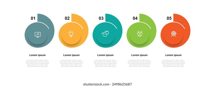 Design template infographic vector element with icons suitable for web presentation and business information