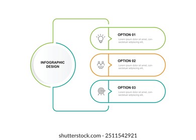Elemento de Vector de infografía de Plantilla de diseño con íconos adecuados para información comercial y presentación de Web