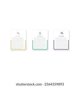 Design template infographic vector element with 3 step process or option suitable for web