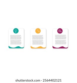 Design template infographic vector element with 3 step process or option suitable for business