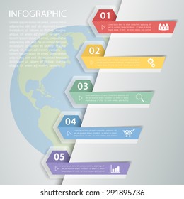Design template Infographic. Vector illustration can be used for workflow layout, diagram, number options