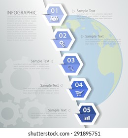 Design template Infographic. Vector illustration can be used for workflow layout, diagram, number options