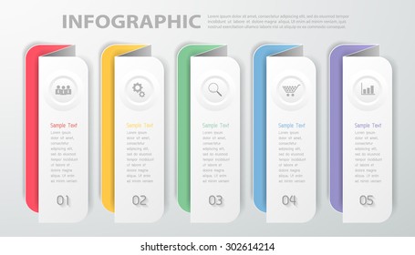 Design template Infographic. Vector illustration can be used for workflow layout, diagram, number options