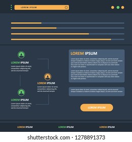 Design template infographics with color button