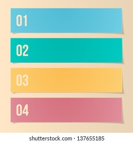 Design Template For Infographics, Numbered Banners, Web Layout. Vector Illustration