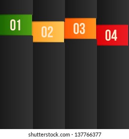 Design Template For Infographics, Numbered Banners, Web Layout. Vector Illustration