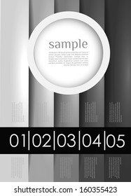 Design template / for infographics / numbered banners / horizontal line/ graphic or website