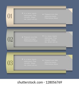 Design template for infographics,website templates and design graphic for business. Vector EPS10 in retro colors