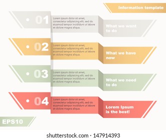 Design template of information boards. Vector file is easy to edit and change colors. 