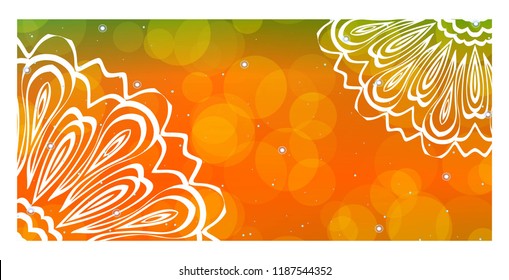 Design Template Invitations, Flyers for a Yoga Studio with Floral Mandala Pattern. Vector