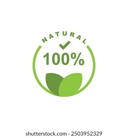 Design template label 100% natural for label food products 