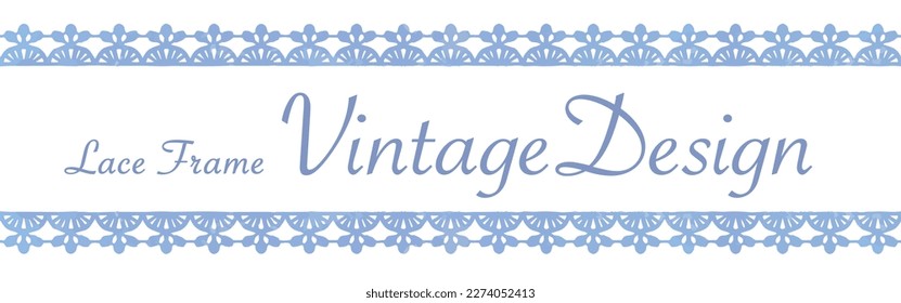 Design template with lace ribbon border. Watercolor. Vector illustration.