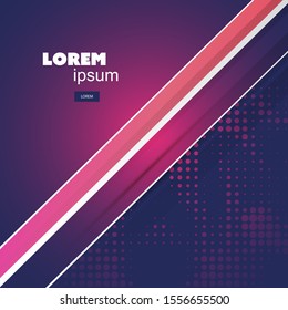 Design Template Layout with Abstract Spotted and Striped Background