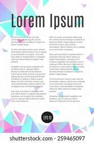 Design template layout page A4 for business.