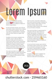 Design template layout page A4 for business.