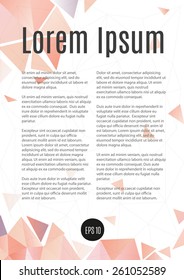 Design template layout page A4 for business.