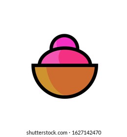Design template logo and emblem for ice cream