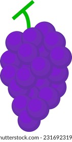 Design template logo and emblem - taste and liquid for vape - grapes. Logo in trendy linear style
