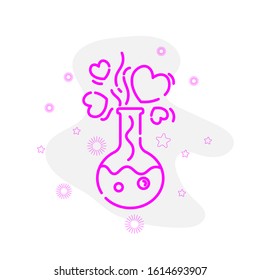 design template for love icons on valentine's day
