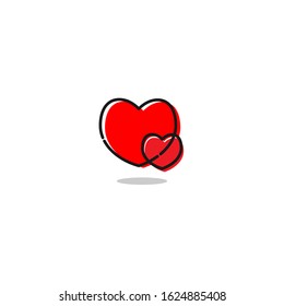 design template for love icons on valentine's day