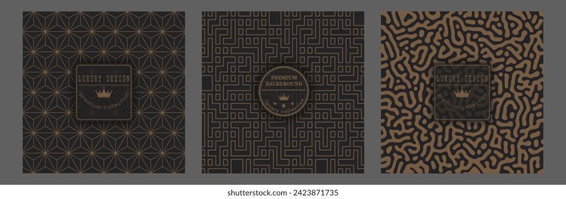 Design template for luxury packaging, cover, interior, banners, postcards, packaging and creative ideas