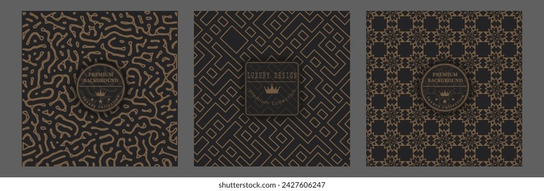 Plantilla de diseño para envases de lujo, portada, interior, banners, postales, envases e ideas creativas