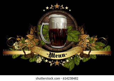 design template menu beer restaurant