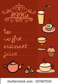 design template for the menu stores