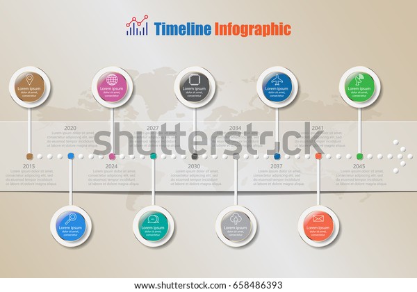 Design Template Modern Business Timeline Infographic Stock Vector ...