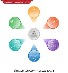 Design template, Modern Infographic process template. Vector illustration