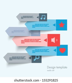 Design template. Music set