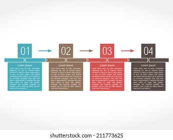 Design template with number and place for text, flat puzzle style, vector eps10 illustration