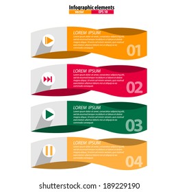 Design template numbered banner