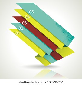 Design template numbered banners.