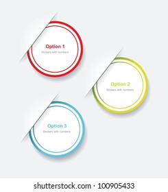 Design template numbered banners.