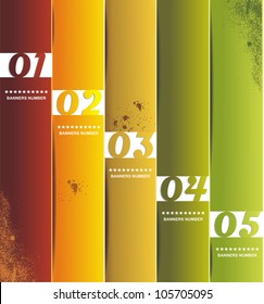 Design template numbered banners.