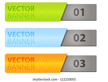 Design template numbered banners