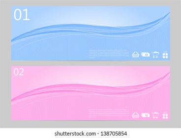 Design template numbered banners