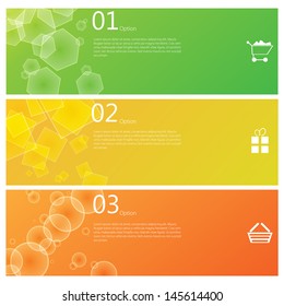 Design template numbered banners