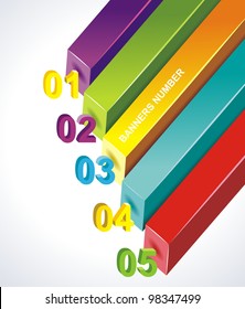 Design template numbered banners.