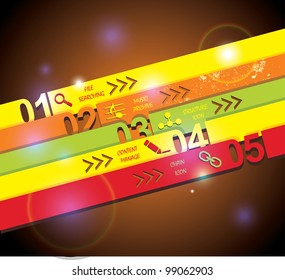 Design template numbered banners.