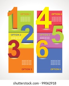 Design template numbered banners.