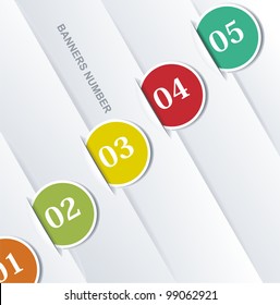 Design template numbered banners.