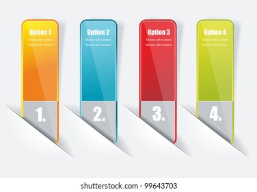 Design template numbered banners.