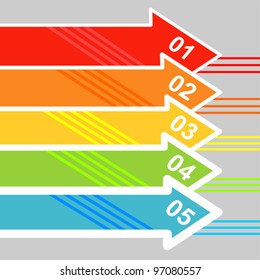 Design template numbered banners. abstract number arrows background. Vector Illustration