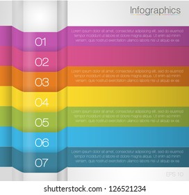 Design template numbered banners. Rainbow infographics
