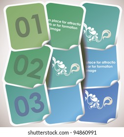 Tarjetas numeradas de plantilla de diseño