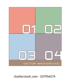 design template numbered, pastel colors. vector illustration